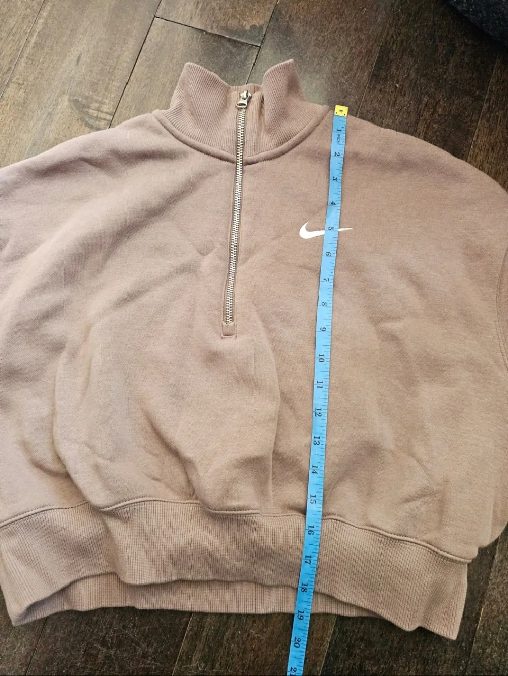 Nike Sportswear Phoenix FleeceWomen's 1/4-Zip Cropped Sweatshirt Medium - Picture 6 of 12